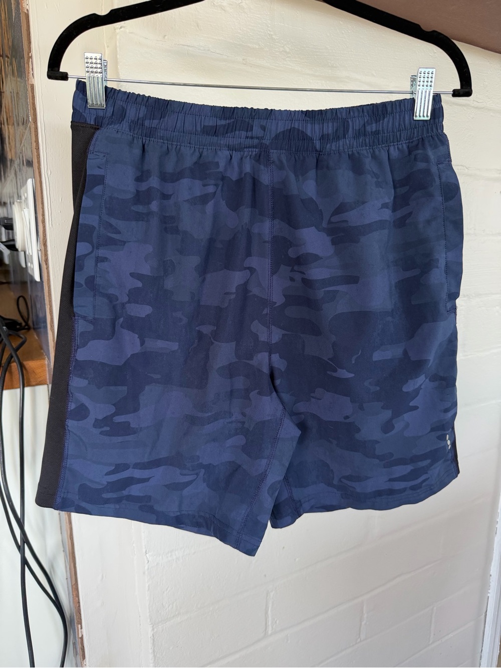New Balance Men's Navy Blue Camo Athletic Shorts